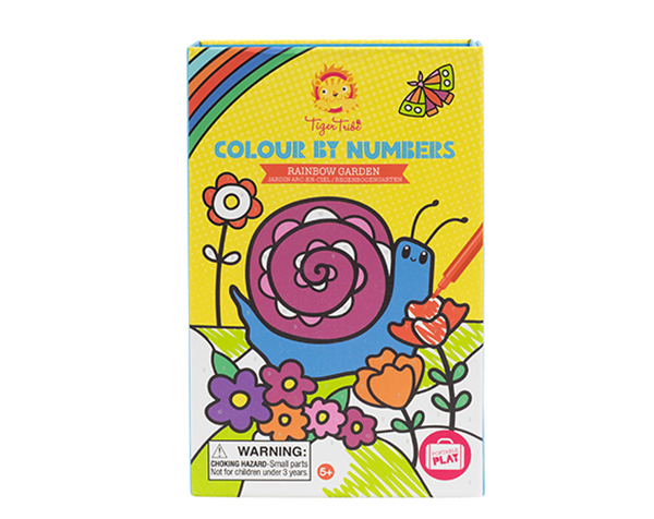 Colour by Numbers Rainbow Garden de Tigertribe Manualidades