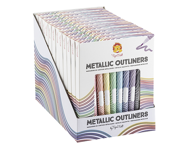 Metallic Outline Markers (Set 12 pc) de TigerTribe 