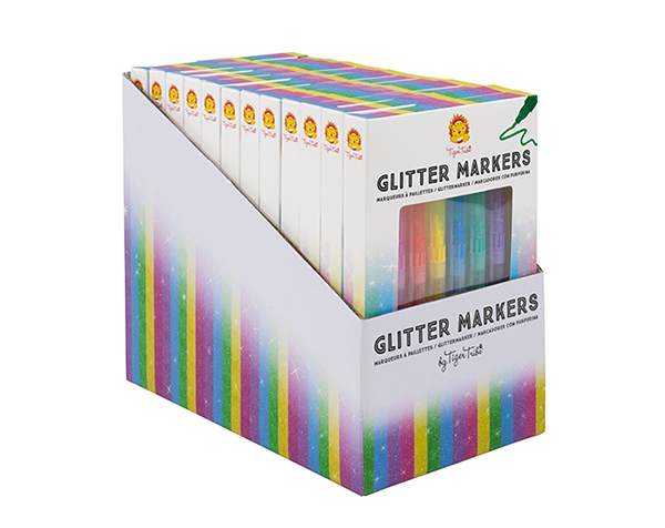 Glitter Markers (Set 12 pc) de TigerTribe 