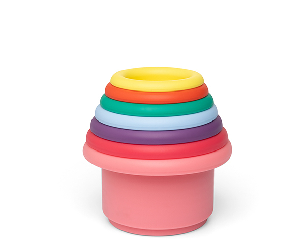 Stacking Cups Bright Colors de Little L Silicone Toys
