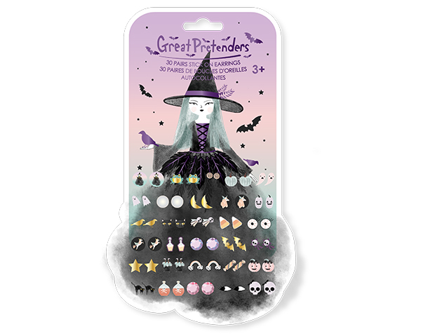 Natasha the Raven Witch Sticker  Earrings (30 pairs) de GP Halloween