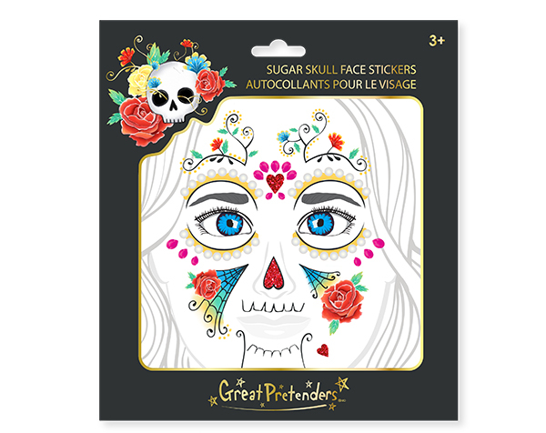 Sugar Skull Face Stickers de GP Stickers y Tattoos