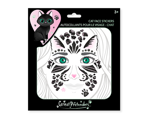 Black Cat Face Stickers de GP Halloween