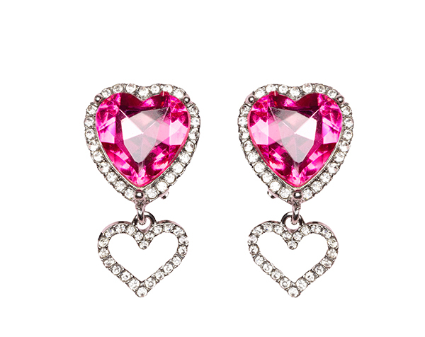 Boutique Heart Jewel Clip On Earrings de GP Boutique Jowelry