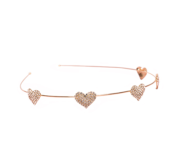 Boutique Rhinestone Heart Headband de GP Boutique Jowelry