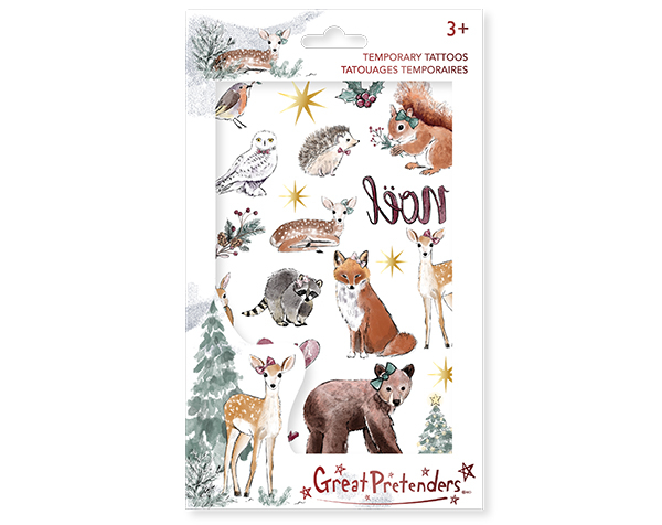 Woodland Fawn Tattoos 18 pcs de GP Christmas