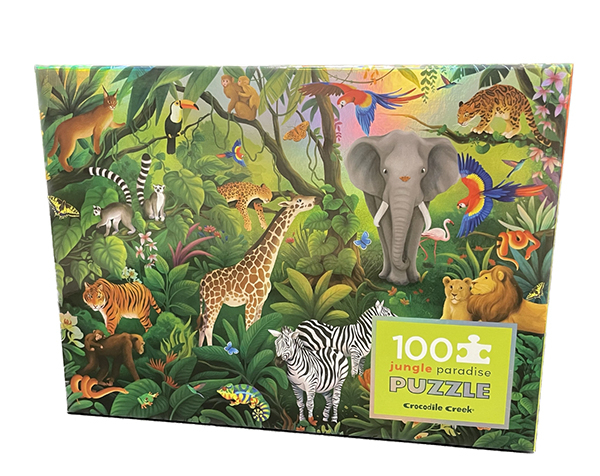 100 pc Holographic Puzzle Jungle Paradise de CrocodileCreek