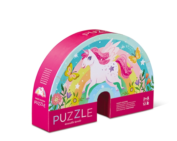 12 pc Mini Puzzle Sweet Unicorn  de CrocodileCreek