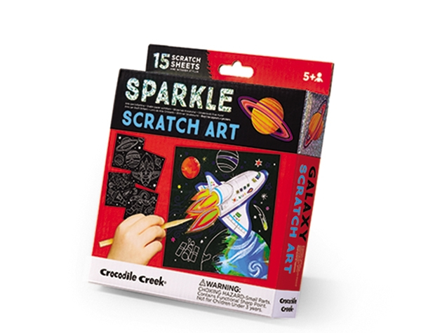 Sparkle Scratch Art Space Explorer de CrocodileCreek