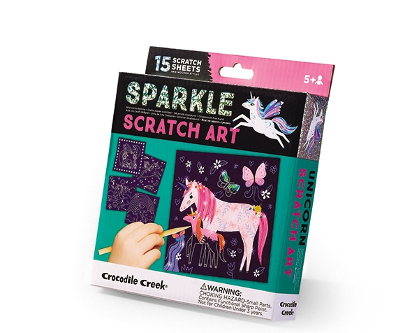 Sparkle Scratch Art Unicorn de CrocodileCreek