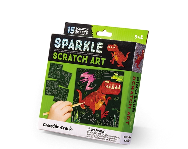 Sparkle Scratch Art Dinosaur de CrocodileCreek