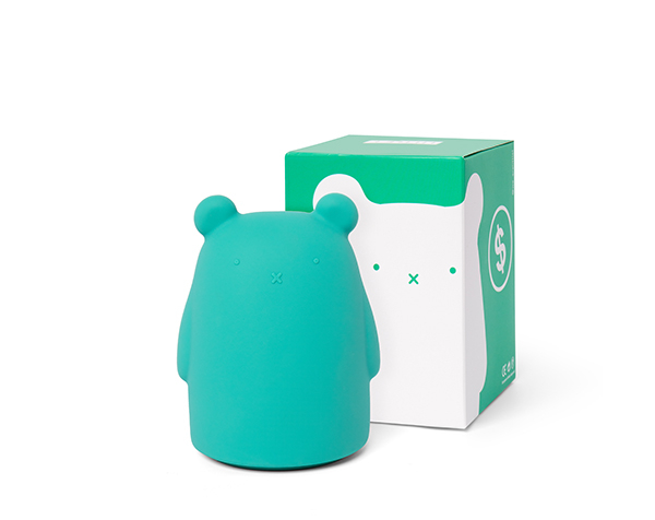 Money Bank Green Bear de Little L Silicone Toys