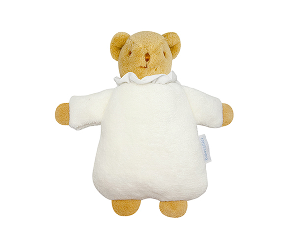 Ours Nid d'Ange Doudou avec Hochet 20Cm - Peluche Ivoire de Trousselier