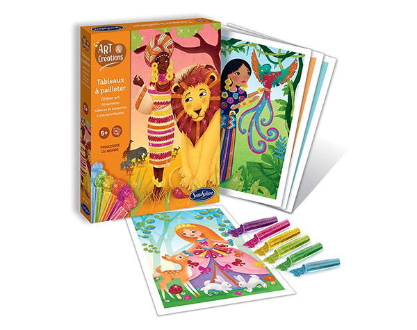 Tableaux a Pailleter Princesses du Monde de Sentosphere Kits Creativos