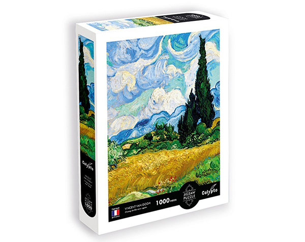 Puzzle 1000 pc Champ de Blé avec Cyprès - Vincent Van Gogh de Calypto