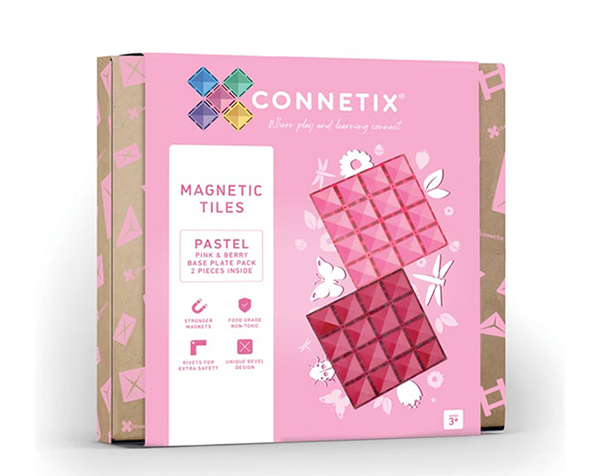 Pastel 2 pc Base Pink Berry de Connetix Pastel