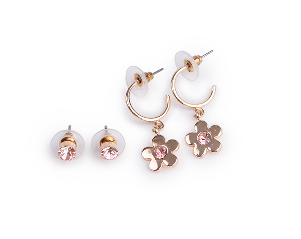 Boutique Chic Bejewelled Blooms Earrings, 2 Pair de GP Boutique Jowelry