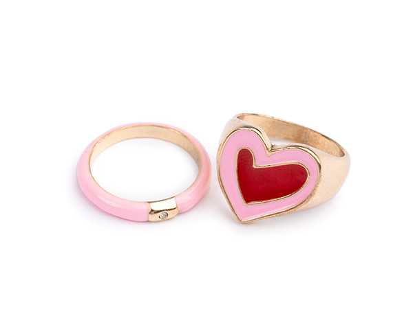 Boutique Chic Tickled Pink Rings, 2 Piece de GP Boutique Jowelry