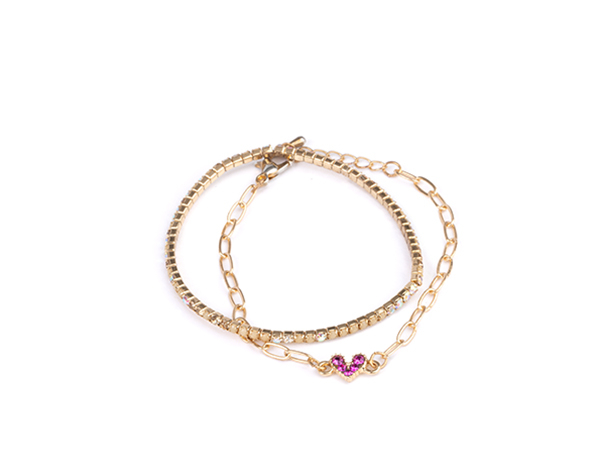 Boutique Chic Linked with Love Bracelet, 2 Piece de GP Boutique Jowelry