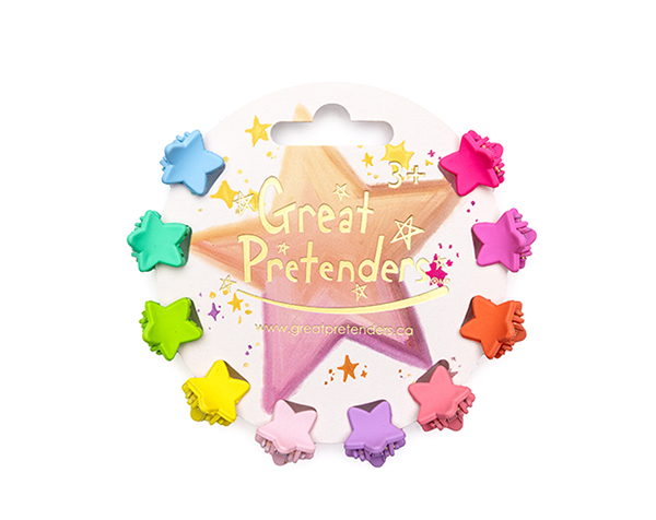 Rainbow Star Mini Hairclips, 10 piece de GP Classic Jowelry