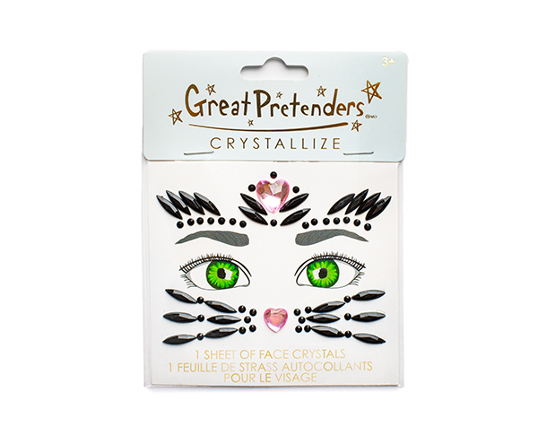 Face Crystals - Black Cat, 1 Sheet de GP Stickers y Tattoos