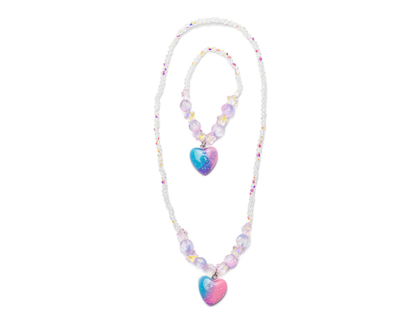 Galaxy Heart Necklace and Bracelet Set de GP Classic Jowelry
