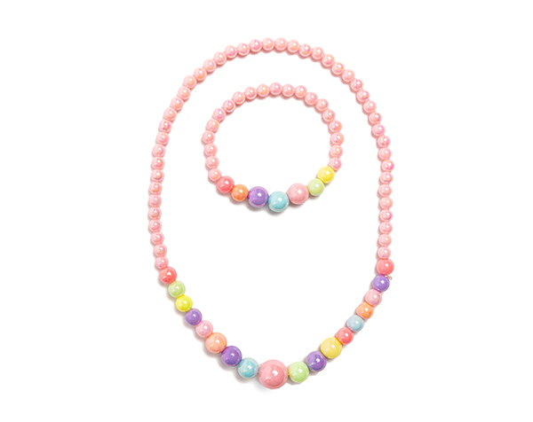 Pearly Pastel Necklace and Bracelet Set de GP Classic Jowelry
