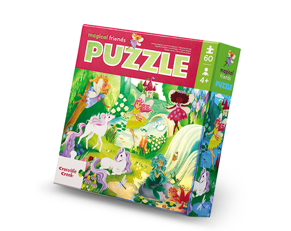 60 pc Puzzle  Magical Friends Foil de CrocodileCreek