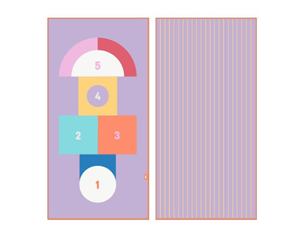 PlayTowel M Microfibre Hopscotch (140 x 70cm) de Quut Play Towels