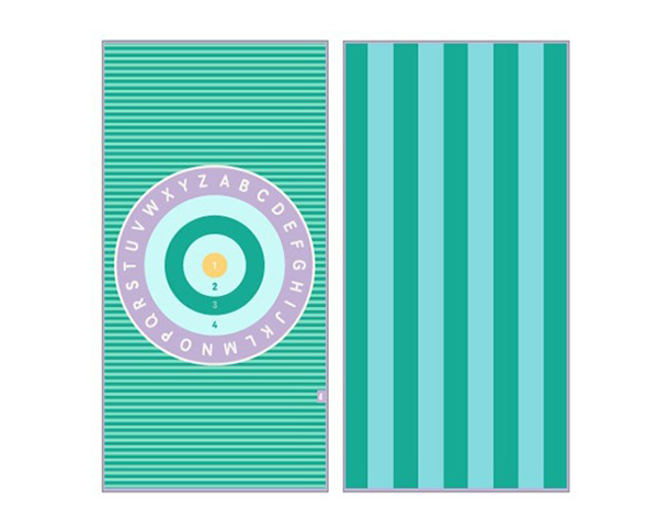 PlayTowel M Microfibre Bullseye / Name it (140 x 70cm) de Quut