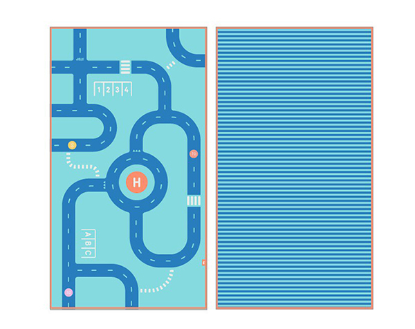 PlayTowel L Microfibre Road (180 x 100cm) de Quut Play Towels