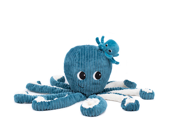 Filou The Octopuss Mum & Baby Blue de Les Pitipotos
