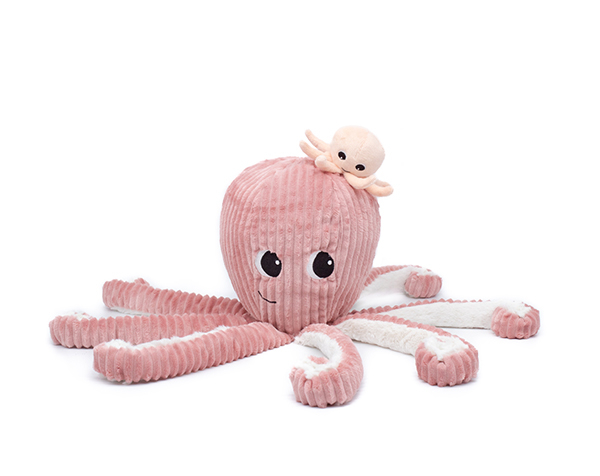 Filou The Octopuss Mum & Baby Pink de Les Pitipotos
