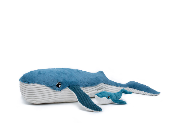 Gravillou The Whale Mum&Baby Blue de Les Pitipotos