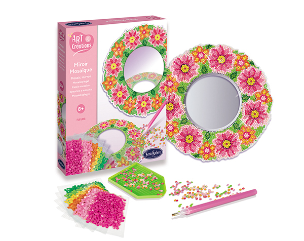 Miroir Mosaique Fleurs de Sentosphere Kits Creativos