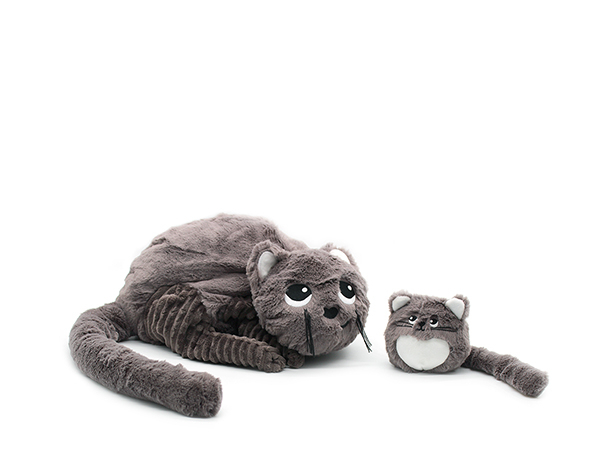 Miaou The Cat Mum&Baby Brown Grey de Les Pitipotos