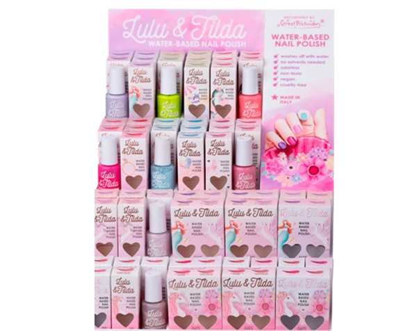 Washable Nail Polish Display FULL (48 singles, 12 doubles) de GP Cosmetics