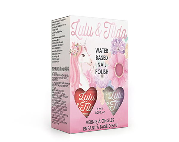 Set of 2 Nail Polish Washable Somewhere Over the Unicorn - 2x 6ml boxed de GP Cosmetics