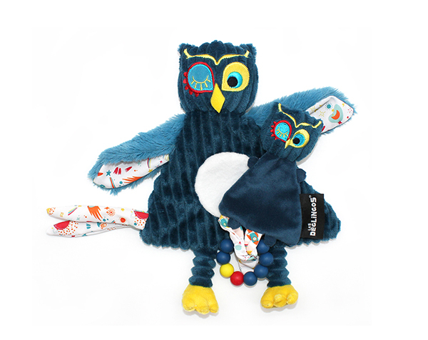 Astros The Owl Gift Box Baby & Teething Ring  de Les Déglingos