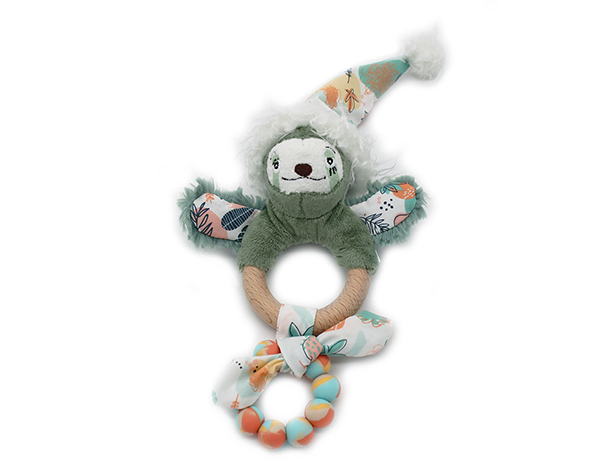 Chillos The Sloth Silicone & Wood  Teething Ring de Les Déglingos