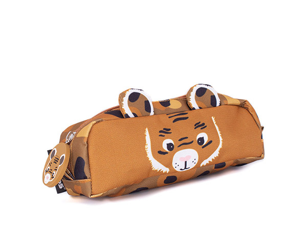 Speculos The Tiger 1-Zip Animal Face Pencil Case de Les Déglingos
