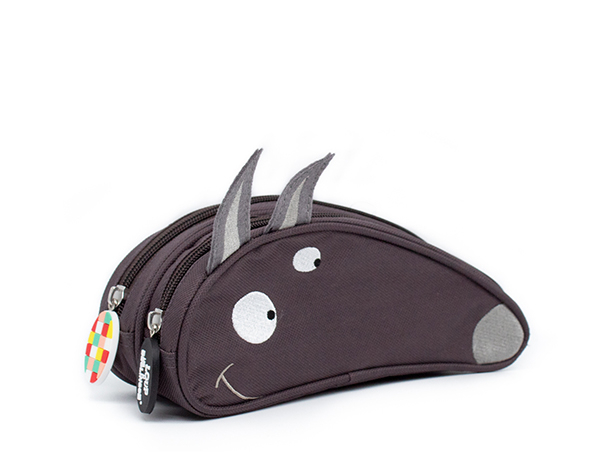 Loup X Animal Face Pencil Case  2 Zip de Les Déglingos