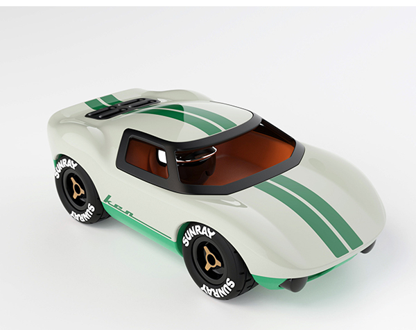 Car Mini Ken Cline - White-Green de Playforever