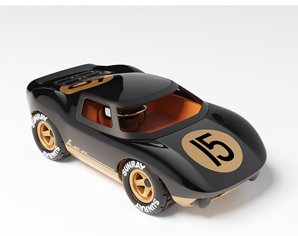 Car Mini Ken Cave - Black-Gold de Playforever