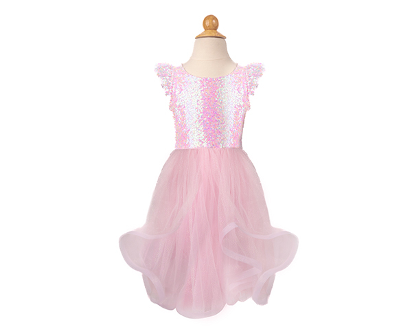 Pink Sequins Twirl Dress, Size 5-6 de GP Disfraces