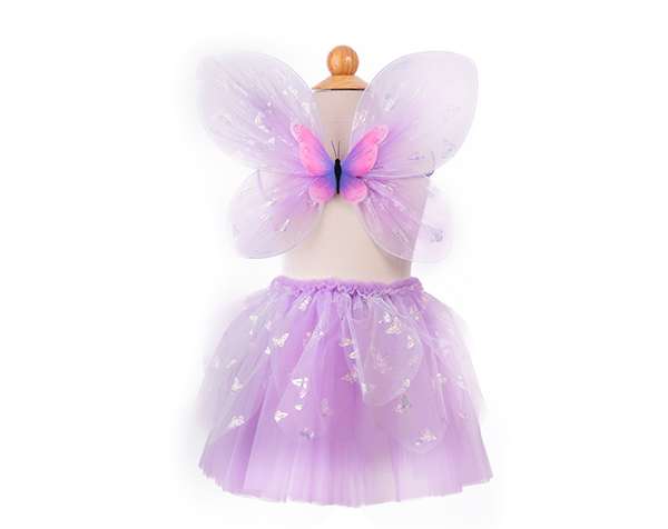 Flutter Butterfly Skirt, Wings, & Wand, lilac, Size 4-6 de GP Disfraces