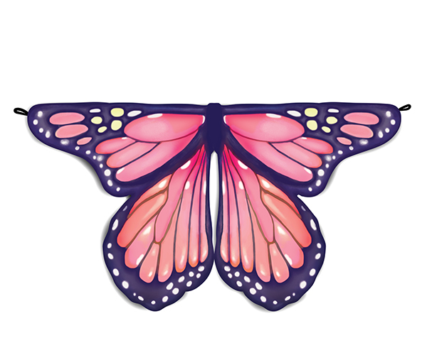 Mystical Monarch Soft Wings, Size 4-6 de GP Complementos Disfraces