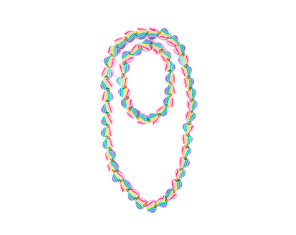 Heart of Many Colours Necklace & Bracelet Set, 2 pcs de GP Classic Jowelry