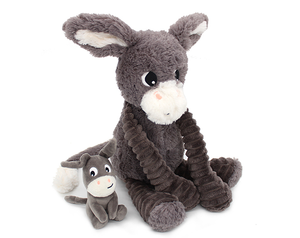 Poitou Donkey Mom & Baby Grey de Les Pitipotos