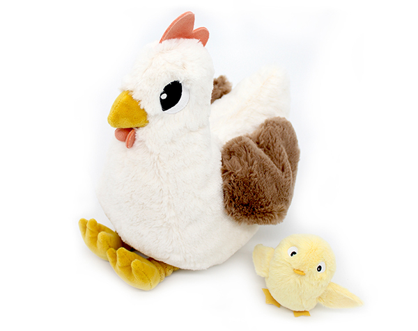 Pioupiou Hen Mom & Baby White de Les Pitipotos